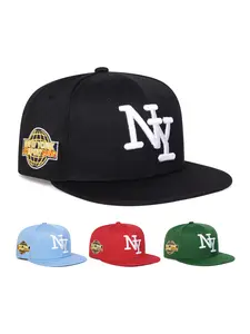 Unisex Ny Hip-Hop Baseball Cap, Adjustable Sunscreen Hat, Adjustable Sun Protection Casual Hat, Fitted Asymmetrical Design for Spring & Fall Outdoor Travel Beach Vacation