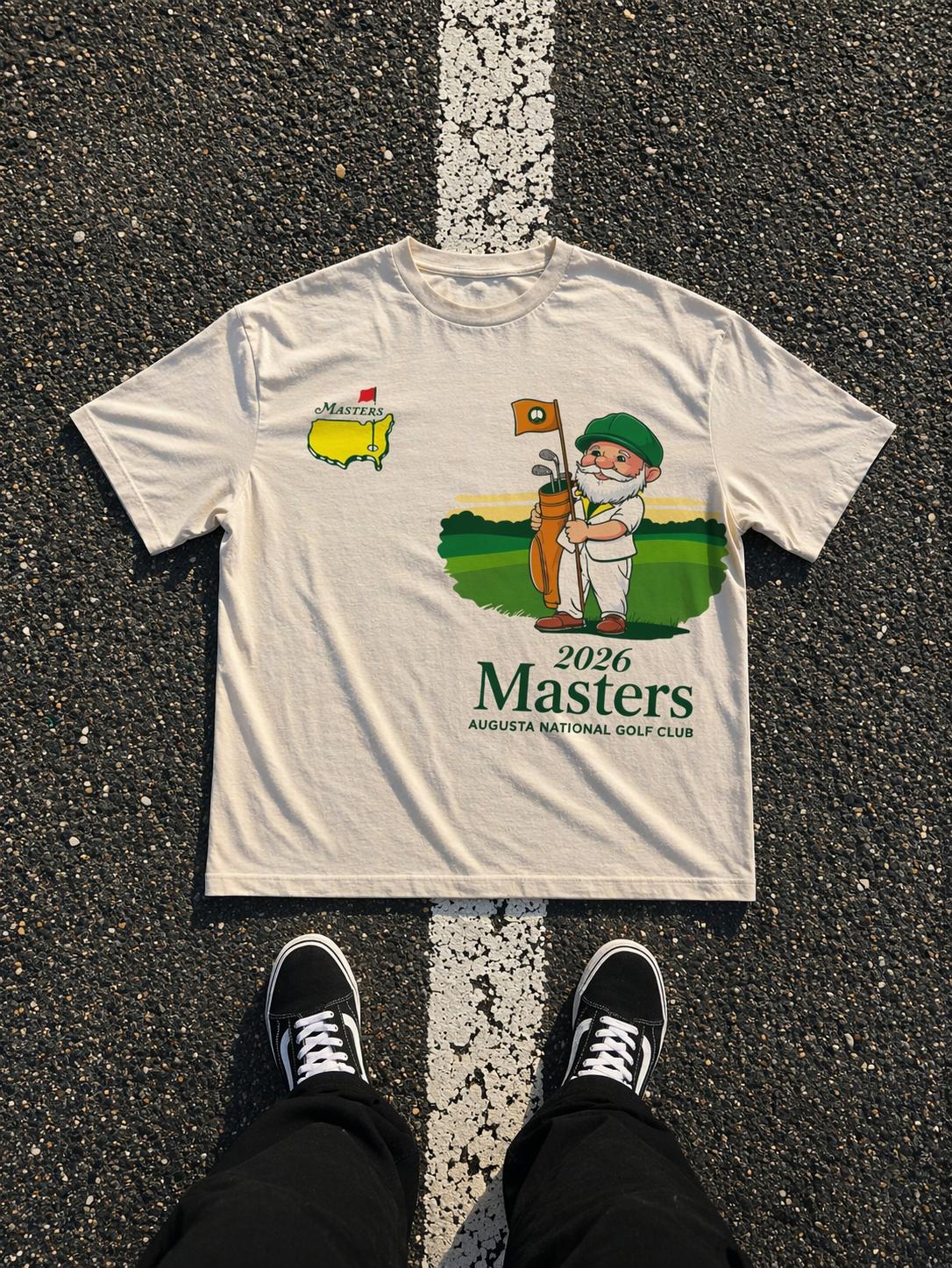 2026 Masters Augusta National Golf Club T-Shirt Funny Golf Gnome Graphic Tee Vintage Masters Tournament Shirt Golf Lover Gift Unisex Casual Sports Apparel Summer Golf Outfit