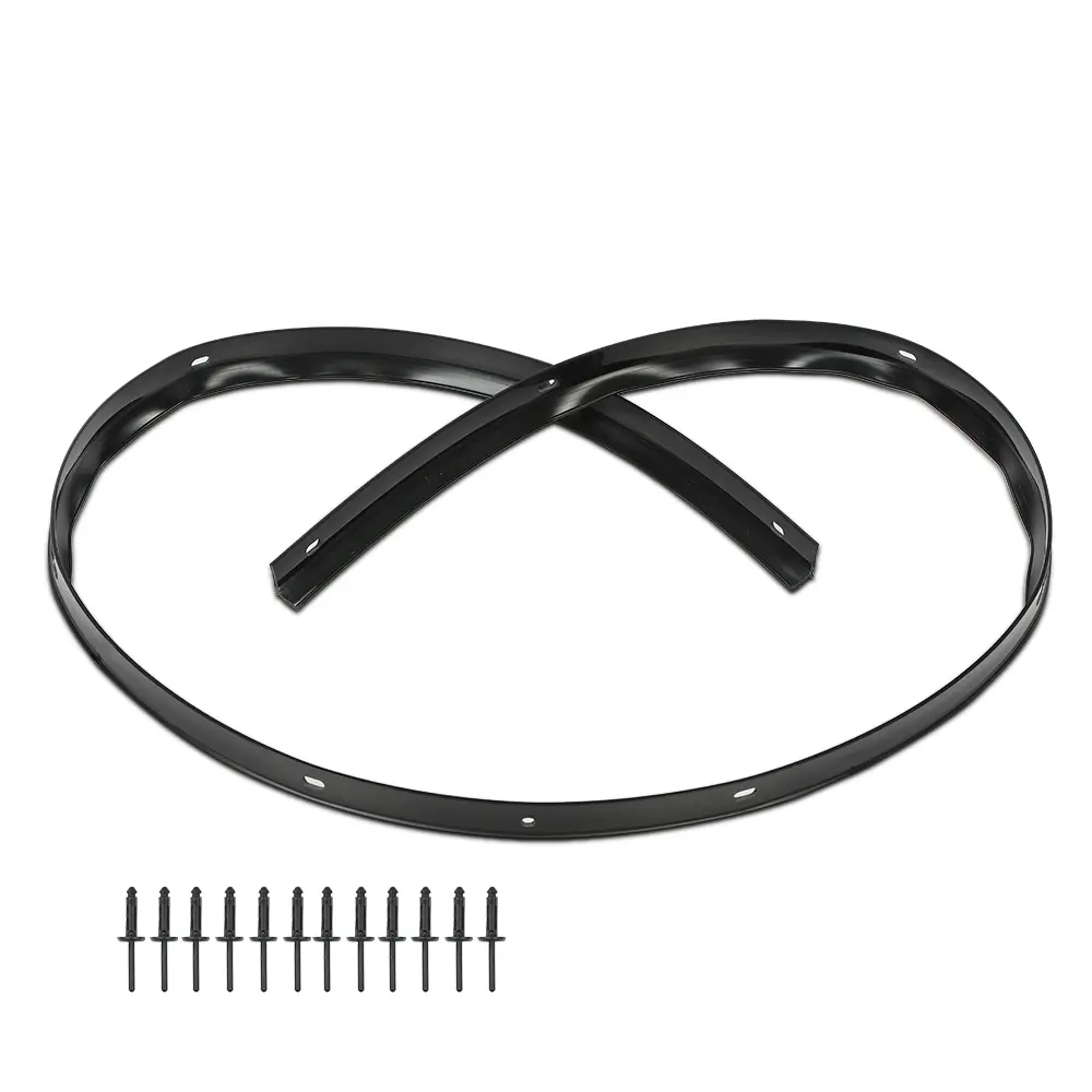 ALLGOOD 100% Brand New Front Hood Bumper Weatherstrip Seal & 12 Rivets Set - Durable Material, Elasticity, Smooth Surface, Soft Texture, Long Service Life, Direct Replacement for 08-22 Dodge Challenger, Dust-Preventing Automotive Accessory