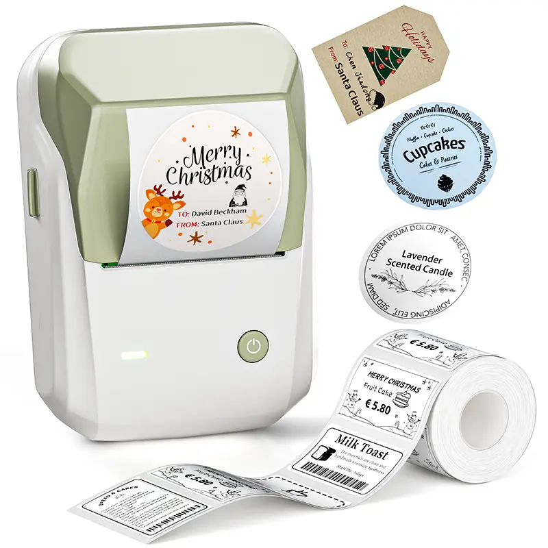 NIIMBOT B1Label Maker Machine with Tape, 2 inch sticker printer，Easy to Use for Office, Home, Business, 2 Inch Label Maker with 2'' x1.18'' Labels-230pcs/Roll