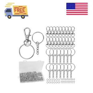 145 PCS Metal Swivel Hooks, 35 PCS Lobster Claw Clasps and 35 PCS Keychain Rings
