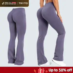 TRYTO Vision Flares Butt Leggings Gymwear Workout Gym Women Butt Lifting Pants Sportswear Sports Slim Fit Tummy Control Yoga