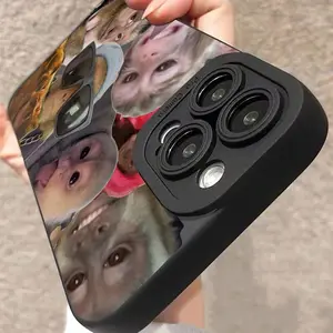 Cute Monkey Pattern Phone Case, Total Protective Shockproof Phone Cover, Fashion Phone Accessories Compatible with iPhone 17 Pro Max,17Air,16Pro Max 11 12 13 14 15 16 Pro Max