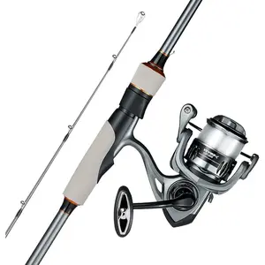 VEVOR Rod and Fishing Reel Combo, IM6/7 Carbon Fiber Spinning Rod and Reel Combo, Bass Fishing Pole with 6.5 ft Two-Piece Rods, 7+1 Ball Bearings, EVA Handle, Stainless Steel Guides with Ceramic RingsVEVOR Super Brand Day
