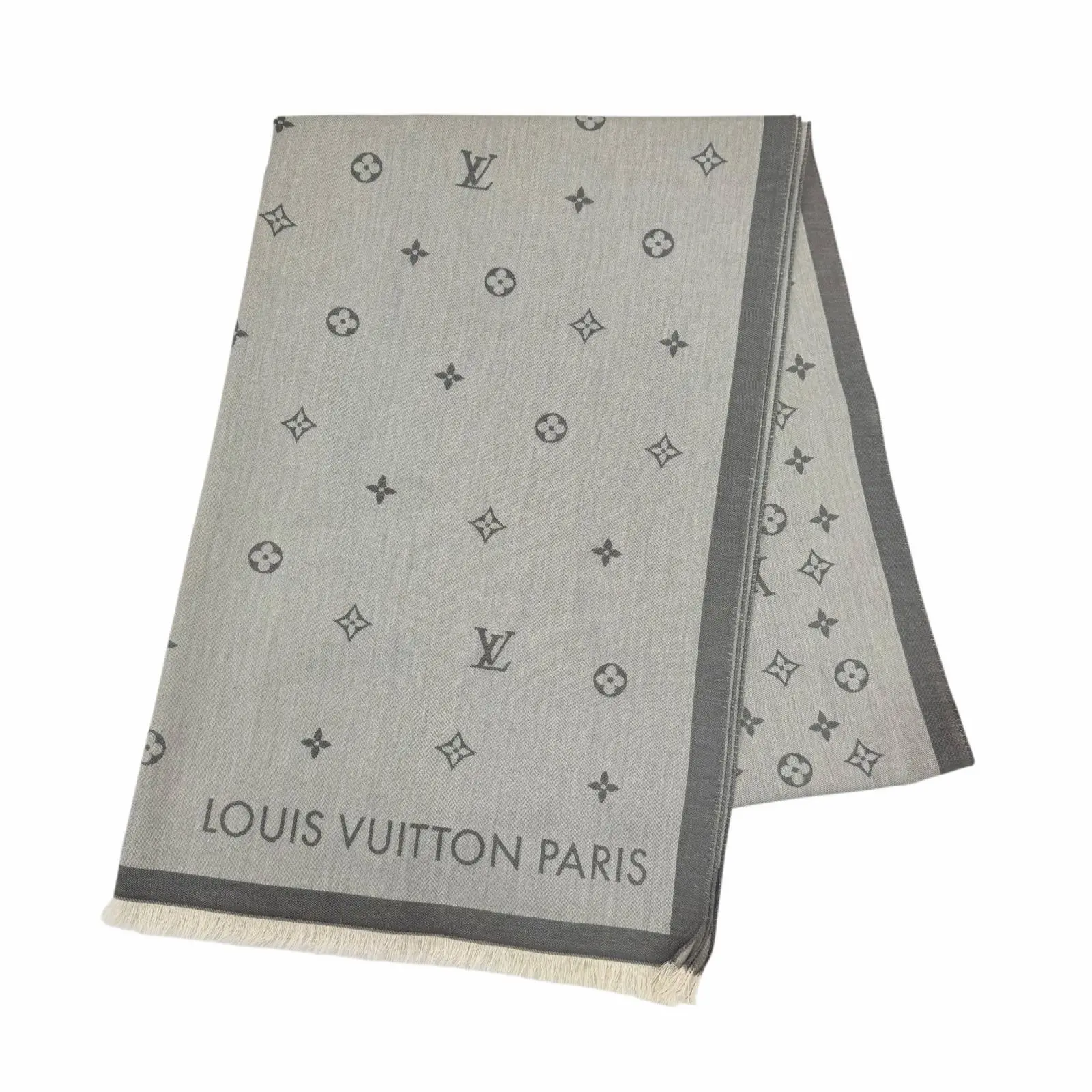 Pre-owned Louis Vuitton Cotton Small Leather Goods Monogram Scarf