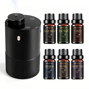 Compact Waterless Essential Oil Diffuser, Smart Car Air Aromatherapy Diffuser, Mini Scent Air Machine Portable Diffuser for Home Car Office