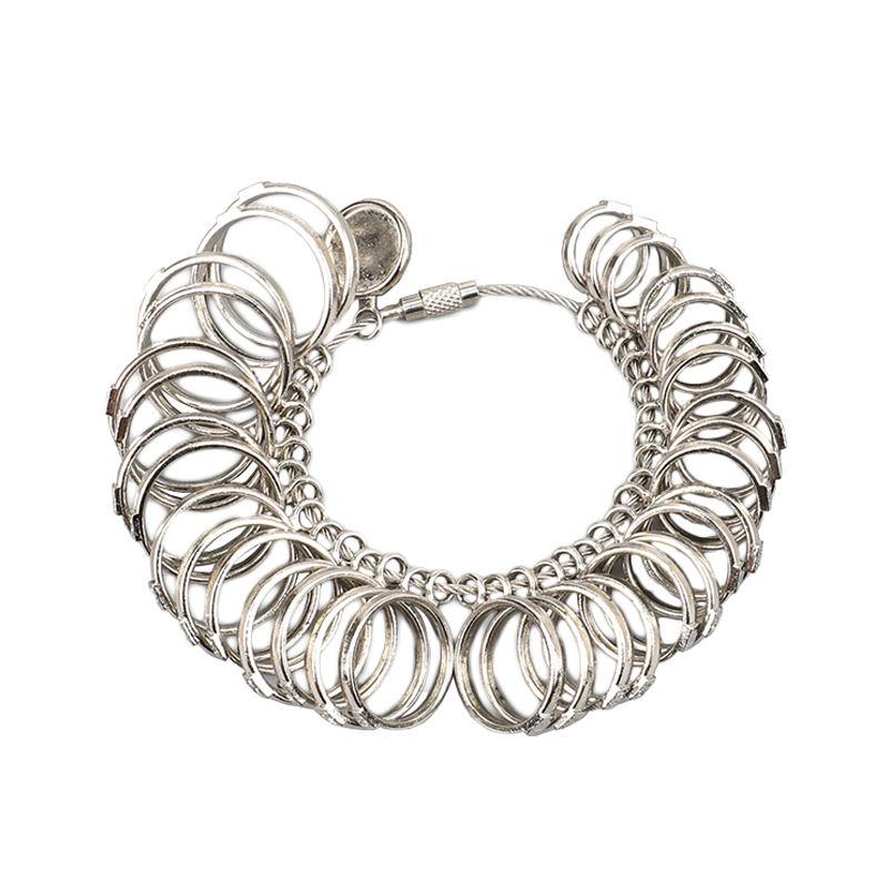 Alloy Ring Sizer Measuring Tool Set - US/UK Size Ring Mandrel, Ring Gauge & Finger Sizer for Jewelry Making, Ring Sizing & Resizing