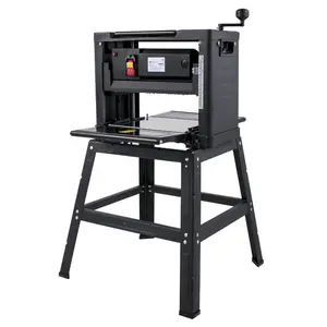 VEVOR Thickness Planer 12.5 inch Wood Planer Foldable 1500W Thickness Planer Woodworking 315/min Feed Rate Double Cutter Benchtop Thickness Planer with Dust Exhaust Interface Stand for Woodworking