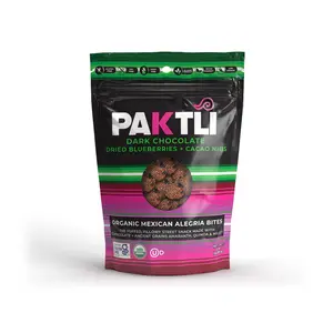 NEW Dark Chocolate Alegria Bites w/ Blueberries + Cacao Nibs