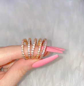 18K Gold Plated CZ Eternity Band