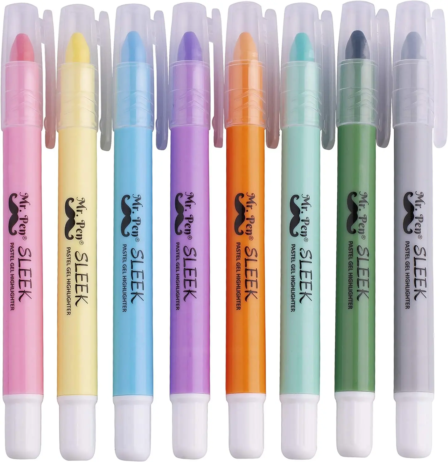 Bible Highlighters, Pastel Gel 8 Pack, Assorted Colors Highlighter Set, Dry Markers