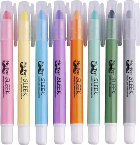Bible Highlighters, Pastel Gel 8 Pack, Assorted Colors Highlighter Set, Dry Markers