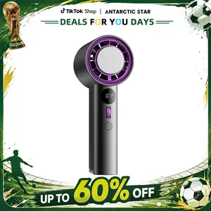 Antarctic Star Handheld Fan, 100 Speeds, Cooling Tower Mode, 13,000 RPM Max, 3000mAh, Digital Display, Ice Compress Function, 8H Runtime, Carabiner for Desktop or Carry, 4 Quick Presets (25/50/75/100), Portable Personal Fan for outdoor home office tiktoks