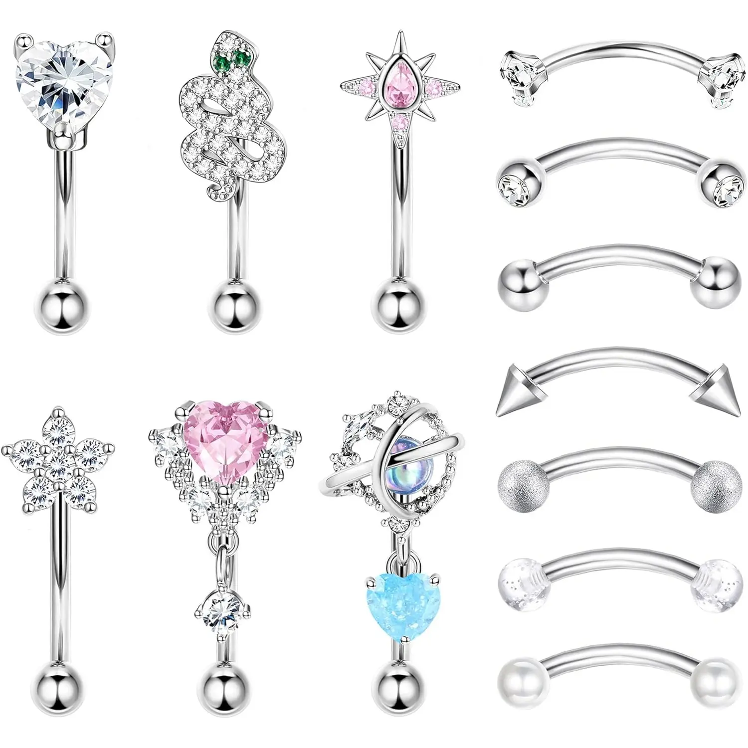 Snake & Flower Rook Earrings