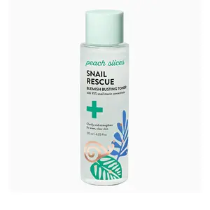 Peach Slices Snail Rescue Blemish Busting Facial Toner with Snail Mucin, 4.05 fl oz All Skin Types Acne Skincare Lightweight Skin Repair Comfort Paraben Free Acne Spot Dots Acne Wash Alcohol Free Acne Patches All Skin Types Acne Clear Cica Antibacterial