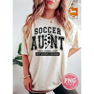 Soccer Aunt Shirt, Varsity, Distressed, Soccer Aunt, Loud and Proud Soccer Aunt Shirt