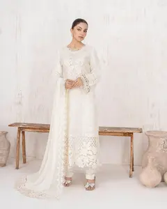 Chiffon Cutwork Suit