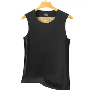 Graphene Heated Vest for Men Winter Thickened Warm Inner Base Layer Round Neck Undershirt