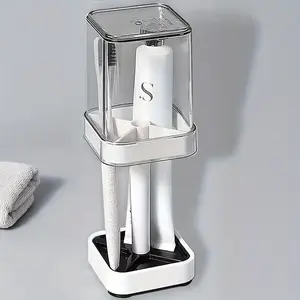 Space-Saving Modern Couple Toothbrush Holder Set - Durable Construction, Easy Cleaning, Minimalist Design, With Gargle Cup, Storage Rack - Ideal Bathroom Accessories For Couples And Families Bottles 1 Pics Portable Protector