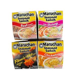 Maruchan Instant Lunch Bundle of 4 - Beef, Shrimp, Hot Cheetos, & Chicken Flavor Ramen Noodle Soup