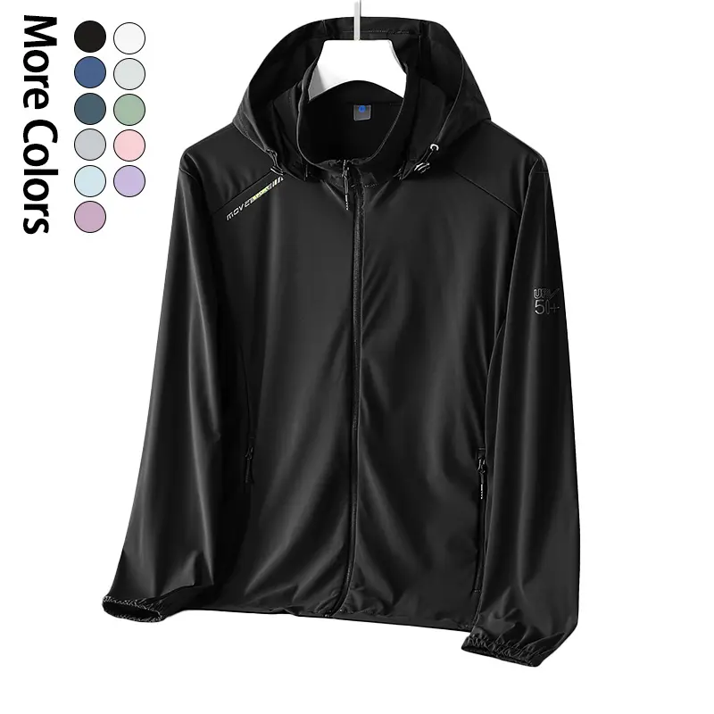 Men’s UPF 50+ Sun-Protective Athletic Hoodie, Longsleeves Moisture-Wicking Breathable Hooded Sweatshirt for Cool Feel, Ideal for Outdoor Sports, Hiking, Construction, Athletic Hoodies, Longsleeves Hoodie
