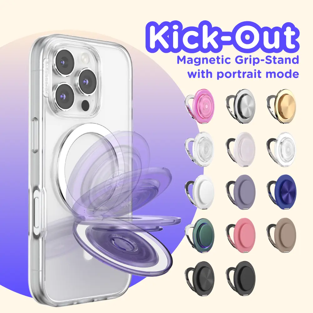 Kick-Out PopGrip and Stand for MagSafe - Magnetic Phone Grip and Phone Stand - PopSockets Kick-Out PopGrip and Stand for MagSafe - Magnetic Phone Grip and Phone Stand - PopSockets