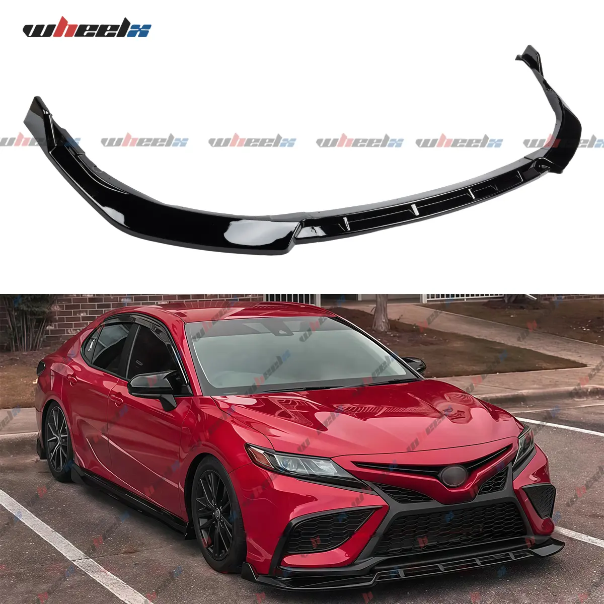 2021-2024 Toyota Camry SE & XSE - V2 Style 3-Piece Front Bumper Lip Splitter Kit (Excludes LE/XLE), Includes Splitter Kit