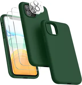 for  11  Case with Screen Protector, Phone Case for  11 i Phone 11 Funda para,Slim iPhone11 Case Protective with Camera Cover.(Alpine Green)
