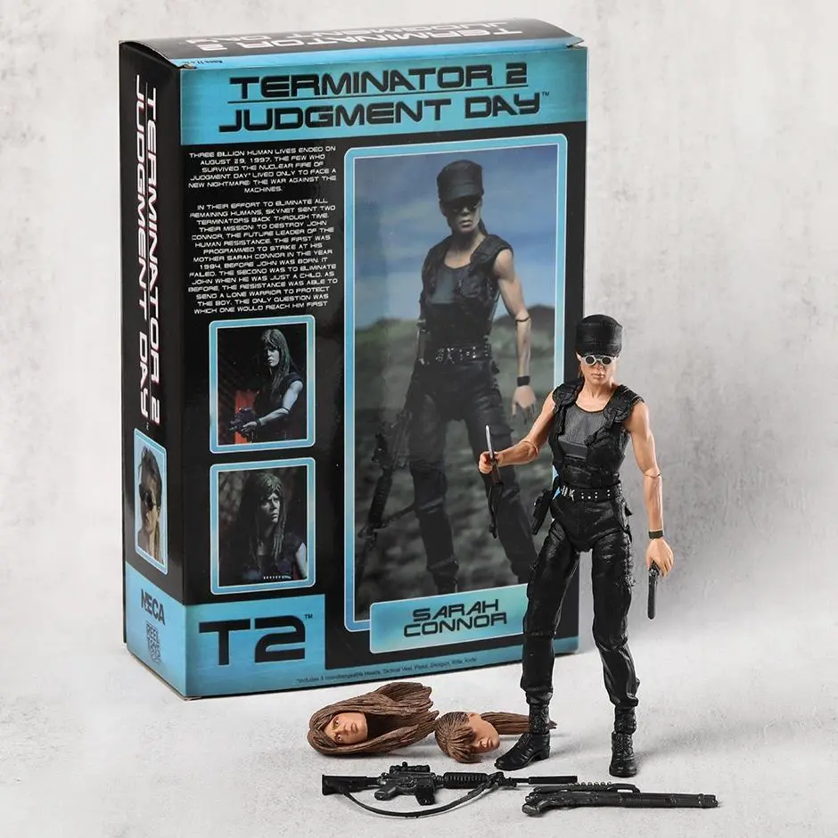 NECA Terminator 2: Judgment Day Sarah Connor PVC Figure, 16-18 cm Home Decor Collectible Model with Action Pose for Action Figure Enthusiasts, T2, Character Detail