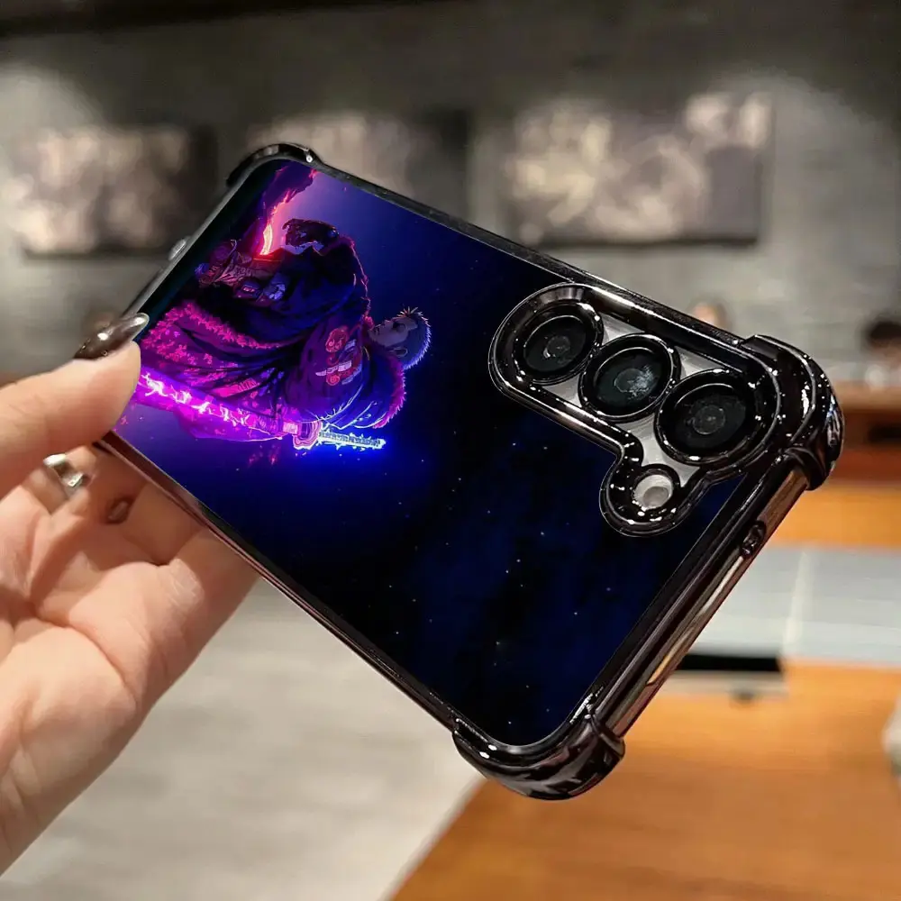 Premium Anime Z-Zoros Devil Fruit Pirate Phone Case Suitable for Samsung Galaxy S25 Edge, S24, S23, S22 - Electroplated Frame Anti-Drop Transparent Back Cover Cartoon Luxury, Mobile Accessory, Highquality Print, Tech Enthusiasts, Smartphone, Handheld