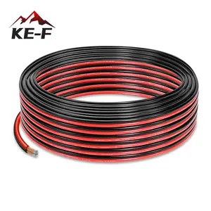 KE-F 14 AWG Electrical Wire, Flexible 200FT (100FT Red + 100FT Black) 14/2 Gauge Red Black Cable Hookup CCA Electrical Wire LED Strip Extension Wire 12V 24V DC, 14AWG Speaker Cable Cord LED Lamp