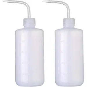Tattoo Wash Bottle, 2Pcs 500ml/16oz Economy Plastic Squeeze Spray Watering Tools for Tattoo Supplies