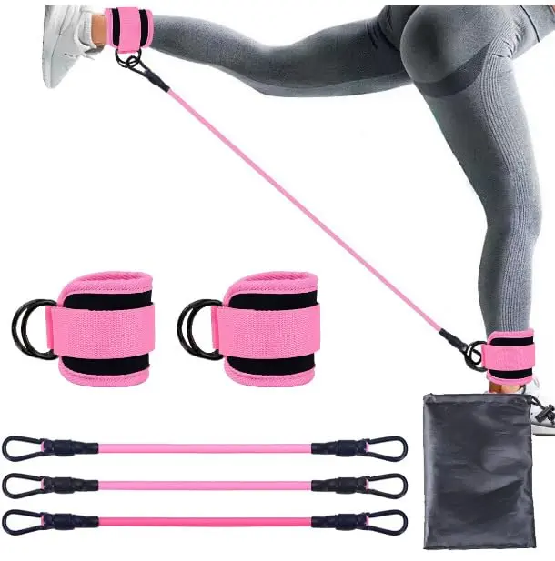 Anti Roll Up Fabric Booty Bands 3 Levels Non Slip Leg Resistance Bands for Squat Glute Lifting Hip Training Yoga Pilates Workout