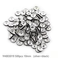 #3（10mm 500pcs) Silver/Black YH003019