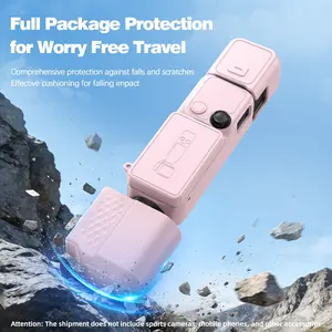 6-Piece Silicone Accessory Set for DJI Osmo Pocket 4, Full Protection Cover with Lens Guard + Charging Base, Anti-Slip Washable Skin, Multi-Color Options