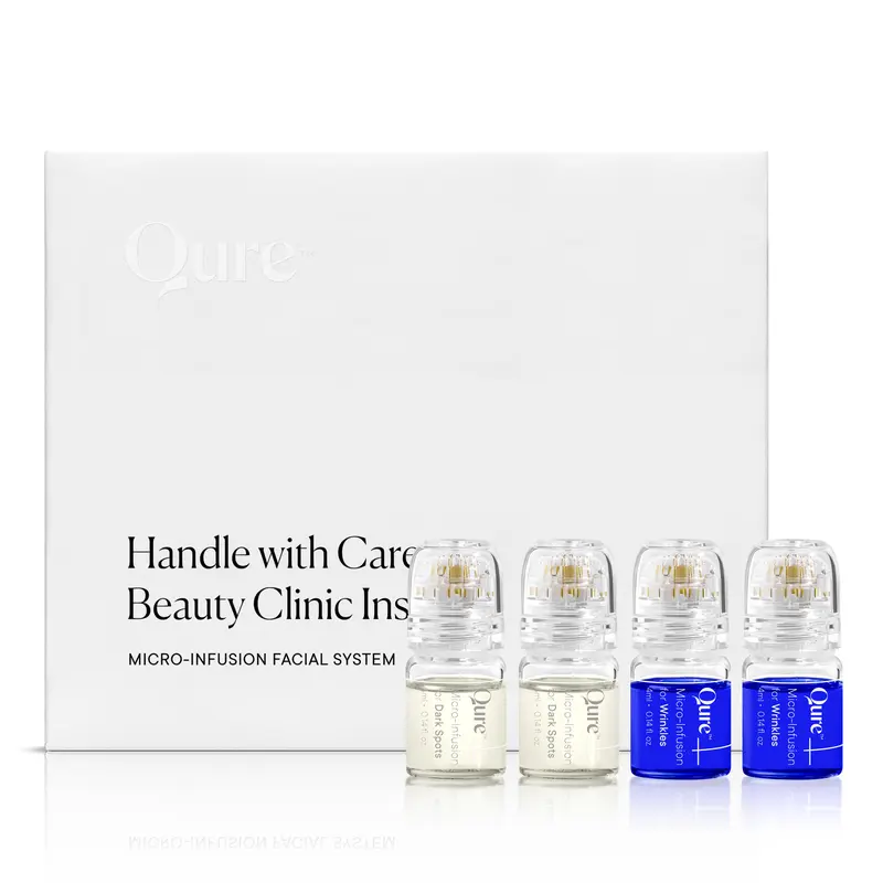 Qure Micro-Infusion System: Facial Serum for All Skin Types - 2 Months Mixed (For Wrinkles + Dark Spots)