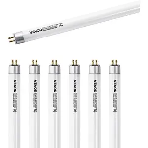 VEVOR 6 Pack T5 Fluorescent Light Bulbs, 21 - Inch Linear, Fluorescent Tube Lamp with 3000K Warm White, 13 Watts, G5 Bi - Pin Base, 1100 Lumens, Replacement Bulb, for Under Cabinet Counter Fixture, ClosetVEVOR Super Brand Day