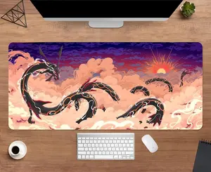 [Sale Up To 50% - Freeship] Rayquaza Desk Mat  Sky Serpent Pokemon Mouse Pad, Large Desk Pad, Gaming Desk Decor