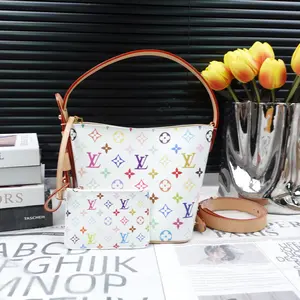 Pre-owned Louis Vuitton Coated Canvas Shoulder Bags x Murakami Allin BB Shoulder Bag T10314286