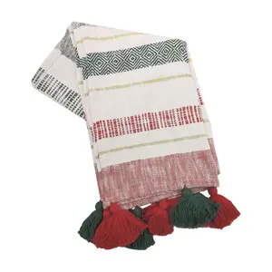 Barton Ruby Striped Throw Blanket by Valerie