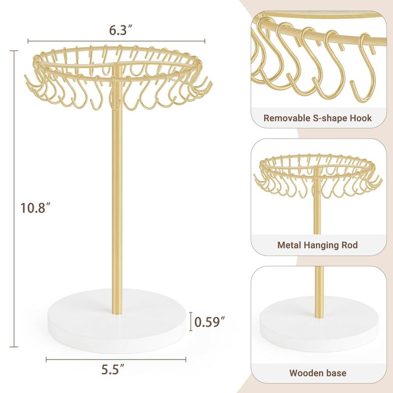 Headband Holder Hair Bow Organizer for girls with 30 Hooks Metal Baby Bow Holder for Girls Modern Hair Accessories Organizer Bow Rack Storage Stand Display