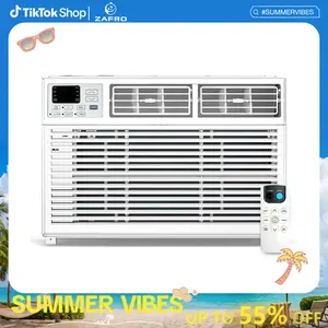ZAFRO【Summer Vibes】Window Air Conditioner 5000/6000/8000/10000/12000BTU, Smart Inverter AC Unit for 150 Sq.Ft, 2 Cooling & Fan Speeds, 51DB Quiet, Quiet Energy-Efficient Window AC,Mechanical Controls, Ideal for Bedroom, Apartment, Office,summmer vibes