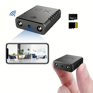 Portable HD camera, Wireless Surveillance Camera, 720P, USB powered, with night vision, with microphone, 128MB memory card, motion detection for home security, surveillance and baby monitoring, iOS/Android app compatibility, card reader