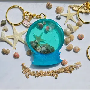 Beach Themed Shaker Keychains - Perfect for Beach Lovers