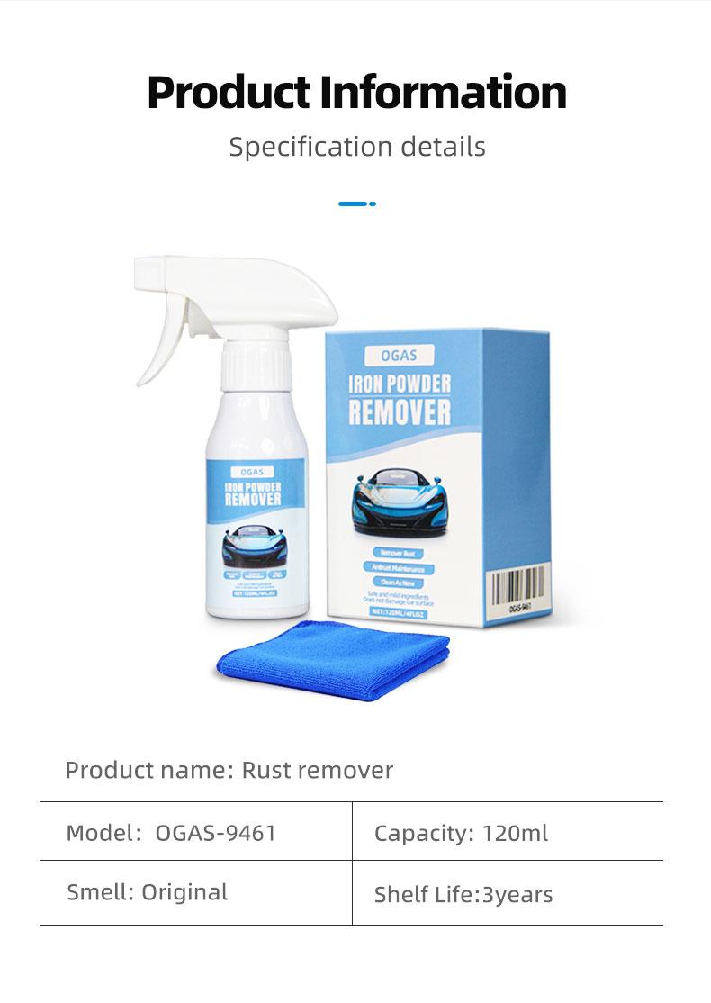 Automotive Rust Remover Spray-Duty Iron Remover Spray - Fast-Acting Rust & Iron Converter, Safe for All Automotive Paints, Wheel Rim, Motorcycles, RV, Boat, Restores Metal Surfaces