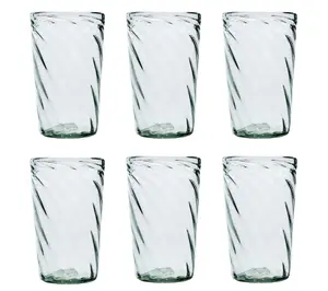 10 Strawberry Street S/6 Optic Swirl Mexican Highball Glasses