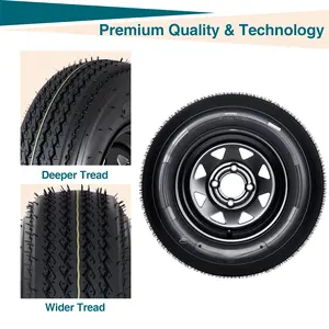 [fathers day gift]2026 New Upgraded 2pcs 4.80-12 6PR 4 Lug Trailer Tires with Wheels,2 Pack Set Trailer Tires Ideal Birthday Gifts for Women Men Friends