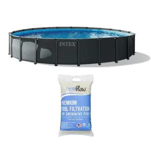 Intex Ultra XTR Frame 22'x48" Above Ground Pool and OptiFlow Premium Filter Sand