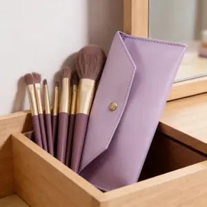 Purple Potato Makeup Brushes Set, Portable Beauty Tools for Foundation & Blush Application