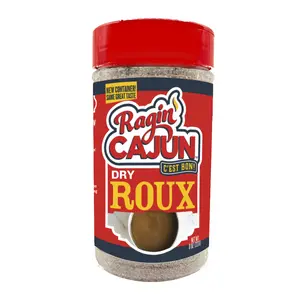 Ragin' Cajun Authentic Dry Roux - 8 oz Jar, Fat-Free, All Natural, Hand-Crafted - Louisiana Cajun Gumbo & Gravy Base